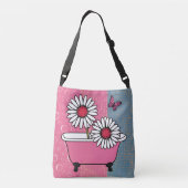 Charmante Daisy Bad met Butterfly Design Crossbody Tas (Achterkant)