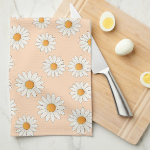 Charmante Daisy Bloemen Keuken Handdoek