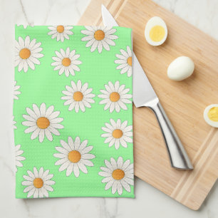 Charmante Daisy Bloemen Keuken Handdoek