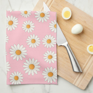 Charmante Daisy Bloemen Keuken Handdoek