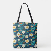 Charmante Daisy en Cactus Wellness Canvas tas (Achterkant)