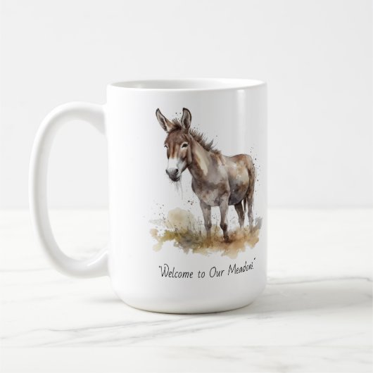 Charmante Donkey Serenity, op maat Koffiemok (Links)