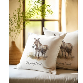 Charmante Donkey Serenity, op maat Kussen