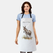 Charmante Donkey Serenity, op maat Schort (Gedragen)