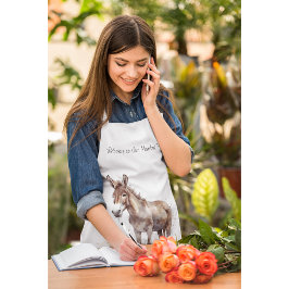 Charmante Donkey Serenity, op maat Schort