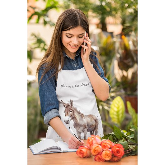 Charmante Donkey Serenity, op maat Schort