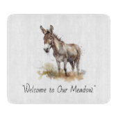 Charmante Donkey Serenity, op maat Snijplank (Voorkant)