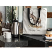 Charmante Donkey Serenity, op maat Tote Bag