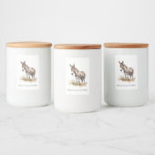Charmante Donkey Serenity, op maat Voedselcontainer Etiket (Flessen)