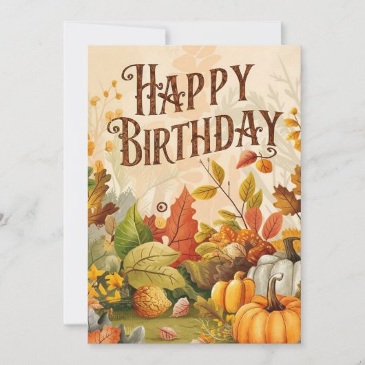 Charmante Dromerige Bossen Herfst Herfst Gelukkige Kaart (Voorkant)