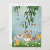 Charmante Easter Egg Hunt Waterverf Vakantie Kaart (Achterkant)