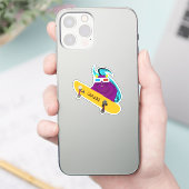 Charmante Eekhoorn Humoristische Skateboard Decal Sticker (Telefoon)