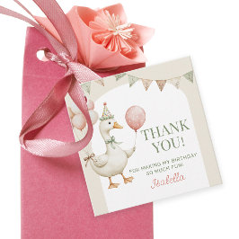 Charmante Een Gekke Gans 1e Verjaardag Bedankt Bedankjes Labels