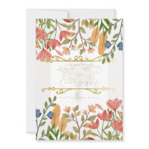 Charmante eenvoud bruiloft uitnodiging