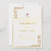 Charmante eenvoud bruiloft uitnodiging (Voorkant)