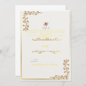 Charmante eenvoud bruiloft uitnodiging (Voorkant / Achterkant)