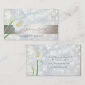 Charmante elegante chique lux heldere bokeh calla  visitekaartje (Voorkant / Achterkant)