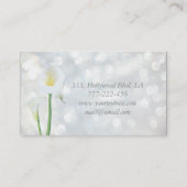 Charmante elegante chique lux heldere bokeh calla  visitekaartje (Achterkant)