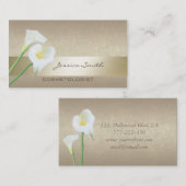 Charmante elegante chique luxe gouden calla lelie visitekaartje (Voorkant / Achterkant)