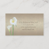 Charmante elegante chique luxe gouden calla lelie visitekaartje (Achterkant)