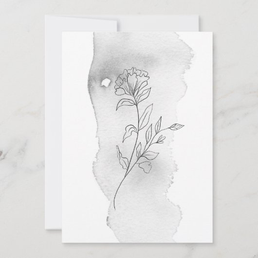 Charmante elegante landschap bruiloft uitnodiging (Achterkant)