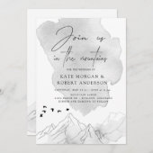 Charmante elegante landschap bruiloft uitnodiging (Voorkant / Achterkant)