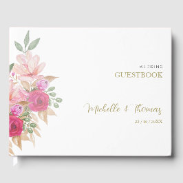 Charmante elegante Waterverf bloemstuk Gastenboek