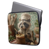 Charmante en Schattigee Raccoon Chef Roeren Een Bo Laptop Sleeve (Voorkant Links)