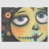 Charmante en verdrietige dame ArtLady 6 Tissuepapier (Voorkant)