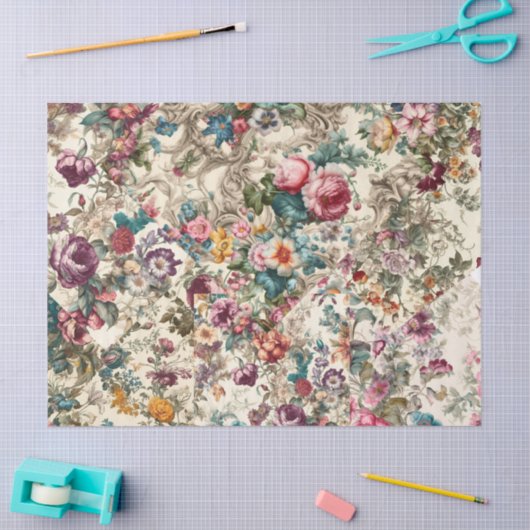 Charmante  Ephemera Floral Decoupage Tissuepapier (Craft)