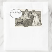 Charmante  Ex Libris Library Bookplate Rechthoekige Sticker (Tas)