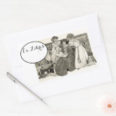 Charmante  Ex Libris Library Bookplate Rechthoekige Sticker (Envelop)