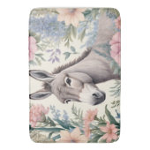 Charmante ezel pastelbloemen Boerderij Badmat (Voorkant Verticaal)