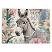 Charmante ezel pastelbloemen Boerderij Groot Cadeauzakje (Achterkant)