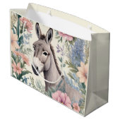 Charmante ezel pastelbloemen Boerderij Groot Cadeauzakje (Achterkant Gekanteld)