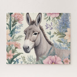 Charmante ezel pastelbloemen Boerderij Legpuzzel
