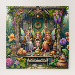 Charmante Fairy Cottage Whimsical Garden Tea Party Legpuzzel