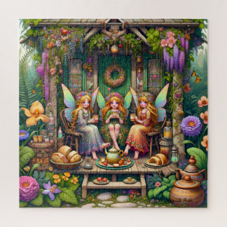 Charmante Fairy Cottage Whimsical Garden Tea Party Legpuzzel