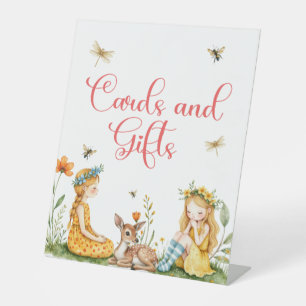 Charmante feeën Woodland Kaarten en geschenken Reclamebord Met Voetstuk