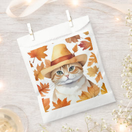 Charmante feestelijke Thanksgiving Cat in Disguise Bedankzakje