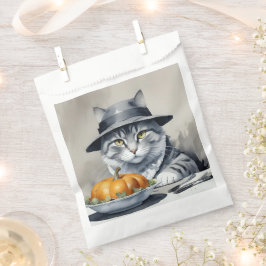 Charmante feestelijke Thanksgiving Cat in Disguise Bedankzakje