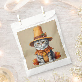 Charmante feestelijke Thanksgiving Cat in Disguise Bedankzakje