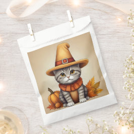 Charmante feestelijke Thanksgiving Cat in Disguise Bedankzakje