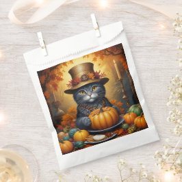 Charmante feestelijke Thanksgiving Cat in Disguise Bedankzakje