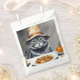 Charmante feestelijke Thanksgiving Cat in Disguise Bedankzakje