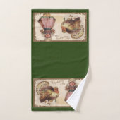 Charmante feestelijke Thanksgiving Joys Turkije Bad Handdoek (Handdoek)