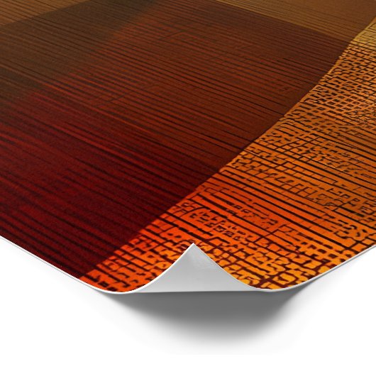 Charmante Flamingo – Kubist Koel in Schaduwen Poster (Hoek)