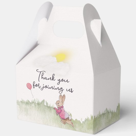 Charmante flopsy bunny thema feestdozen. bedankdoosjes (Achterkant)