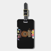 Charmante "Flora en Fauna Hakuna Matata" Baby Leeu Bagagelabel (Voorkant verticaal)