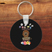 Charmante "Flora en Fauna Hakuna Matata" Baby Leeu Sleutelhanger (Voorkant)